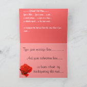 Rote Rose Karten Rote Blume Benutzerdefinierte Gru (Innenseite)