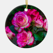 Rote Rose Keramik Ornament (Vorne)