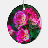 Rote Rose Keramik Ornament (Links)