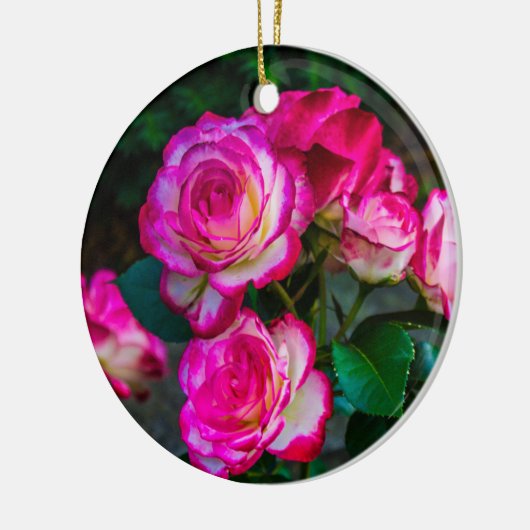 Rote Rose Keramik Ornament (Links)