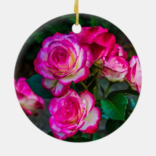 Rote Rose Keramik Ornament (Hinten)