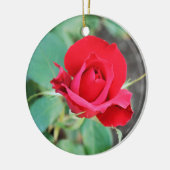 Rote Rose Keramik Ornament (Links)
