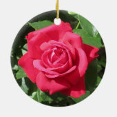 Rote Rose Keramik Ornament (Hinten)