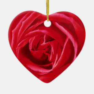 Rote Rose Keramikornament