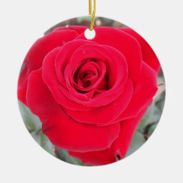 Rote Rose Keramikornament