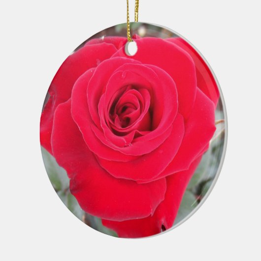 Rote Rose Keramikornament (Links)