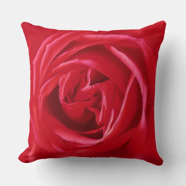 Rote Rose Kissen (Vorderseite)