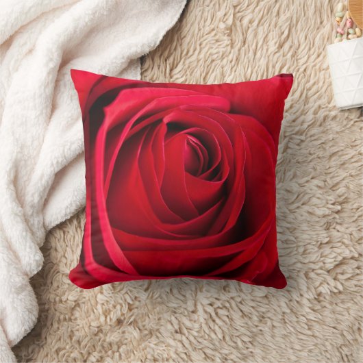 Rote Rose Kissen (Decke)