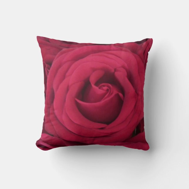 rote Rose Kissen (Vorderseite)