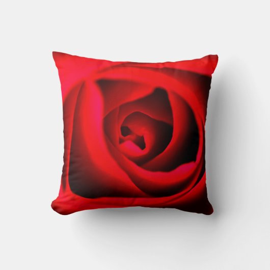 Rote Rose-Kissen Kissen (Vorderseite)