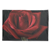 Rote Rose Kissenbezug (Rückseite-Links)