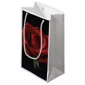 Rote Rose Kleine Geschenktüte (Vorderseite Schrägansicht)