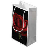 Rote Rose Kleine Geschenktüte (Rückseite Schrägansicht)