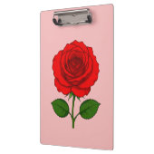 Rote Rose Klemmbrett (Links)