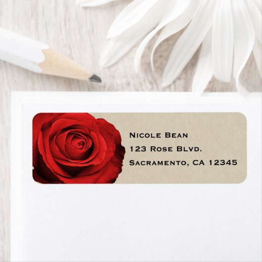 Rote Rose Kraft Rustic Glam Elegant Wedding Gefall (Insitu)