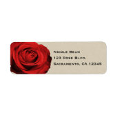 Rote Rose Kraft Rustic Glam Elegant Wedding Gefall (Vorne)