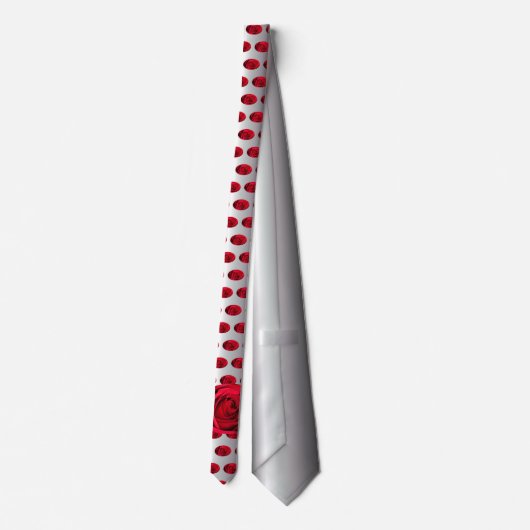 Rote Rose Krawatte (Rückseite)