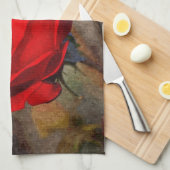 Rote Rose Küchentuch (Viertel Falte)