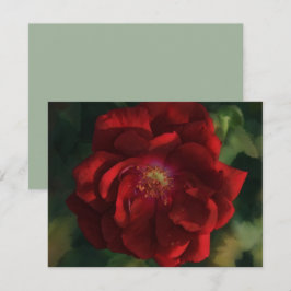 Rote Rose Kunstblume Floral Notizkartenset Mitteilungskarte