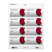 Rote Rose Label Elegantes Personal (Vorne)