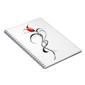 Rote Rose Lady Tribal Tattoo Design Notizblock (Rechte Seite)