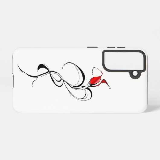 Rote Rose Lady Tribal Tattoo Design Samsung Galaxy Hülle (Rückseite (Horizontal))