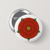 Rote Rose Lancaster Button (Vorne & Hinten)