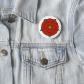 Rote Rose Lancaster Button (Beispiel)