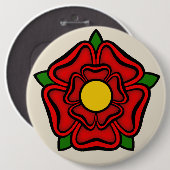 Rote Rose Lancaster, England, Emblem der Royalty Button (Vorne & Hinten)