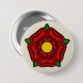 rote Rose Lancaster, England, Emblem der Royalty Button (Vorne & Hinten)