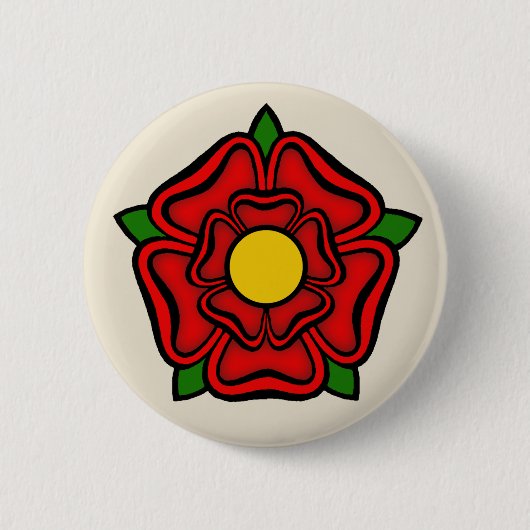 Rote Rose Lancaster, England, Emblem der Royalty Button (Vorderseite)