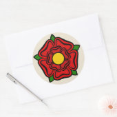 Rote Rose Lancaster, England, Emblem der Royalty Runder Aufkleber (Umschlag)