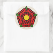 Rote Rose Lancaster, England, Emblem der Royalty Runder Aufkleber (Tasche)