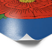 Rote Rose Lancaster Fotodruck (Ecke)