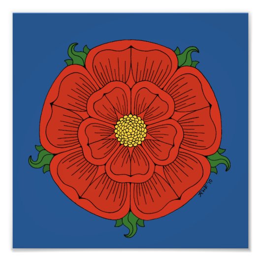 Rote Rose Lancaster Fotodruck (Vorne)