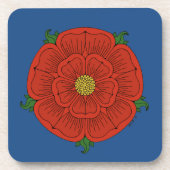 Rote Rose Lancaster Getränkeuntersetzer (Vorderseite)