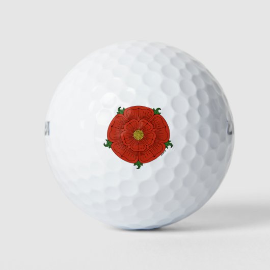 Rote Rose Lancaster Golfball (Vorderseite)