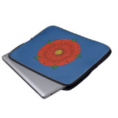 Rote Rose Lancaster Laptopschutzhülle (Vorne Knopf)