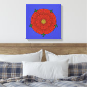 Rote Rose Lancaster Leinwanddruck (Insitu (Schlafzimmer))