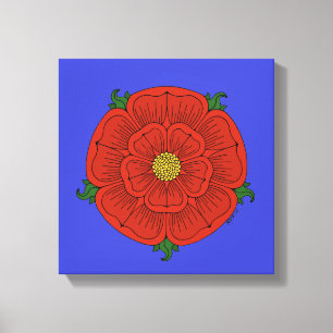 Rote Rose Lancaster Leinwanddruck