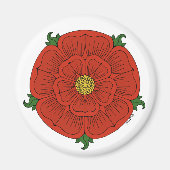 Rote Rose Lancaster Magnet (Vorne)