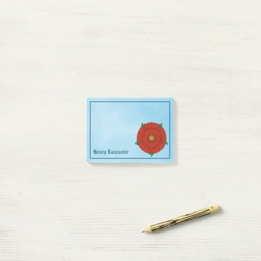 Rote Rose Lancaster Post-it Klebezettel (Auf Schreibtisch)