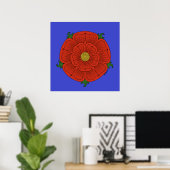 Rote Rose Lancaster Poster (Heimbüro)