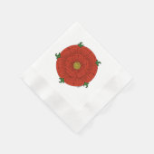 Rote Rose Lancaster Serviette (Ecke)