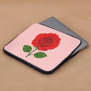 Rote Rose Laptop Hülle Laptopschutzhülle