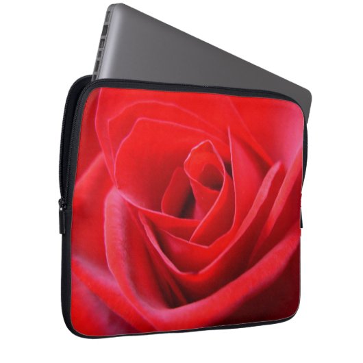rote Rose Laptop Sleeve Romantische Rose Tablet Ca (Vorne Rechts)