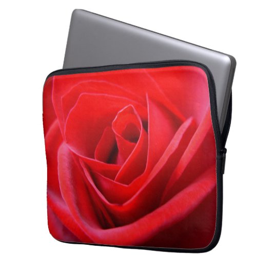 rote Rose Laptop Sleeve Romantische Rose Tablet Ca (Vorderseite Links)