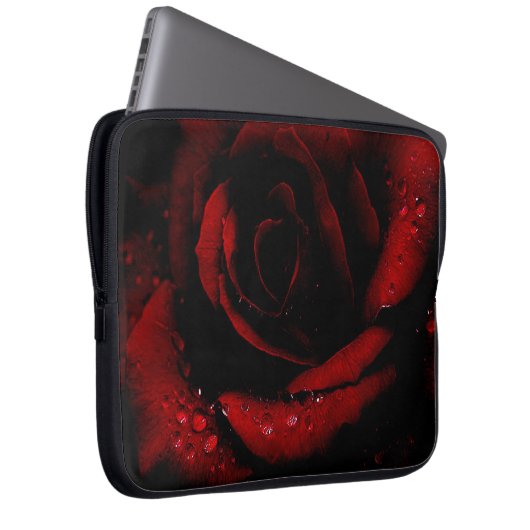 Rote Rose Laptopschutzhülle (Vorne Rechts)