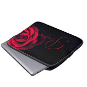 Rote Rose Laptopschutzhülle (Vorne Knopf)