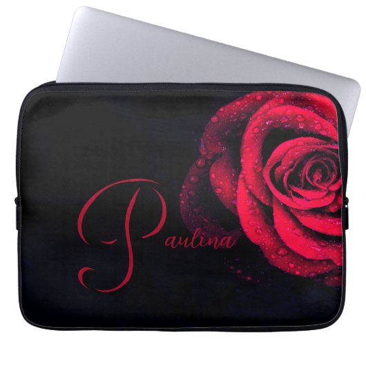 Rote Rose Laptopschutzhülle (Vorderseite)